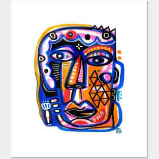 ABSTRACT FACE Posters and Art